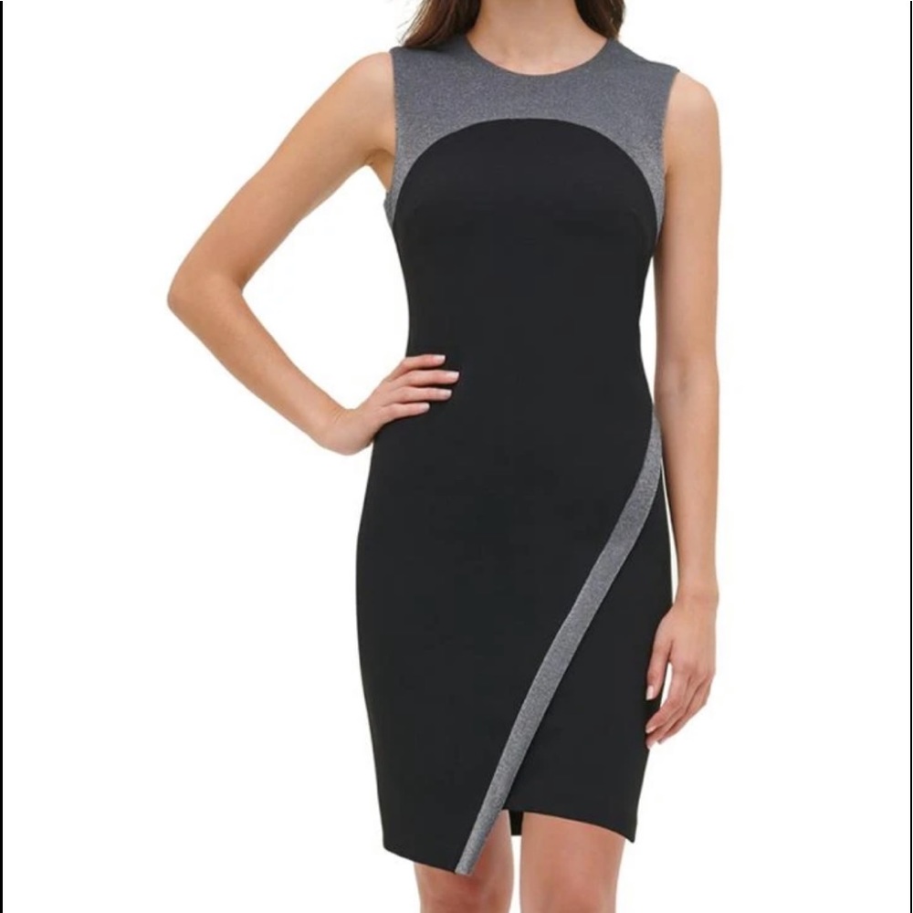 Tommy Hilfiger cocktail dress silver and black